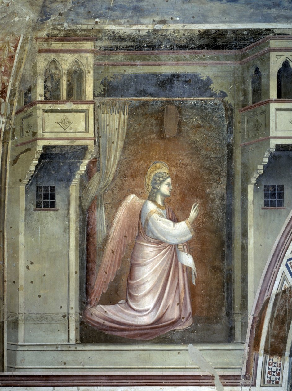 Angyali üdvözlet: Gábriel arkangyal, 1305 körül (freskó) alkotó: Giotto (c.1266 1337)