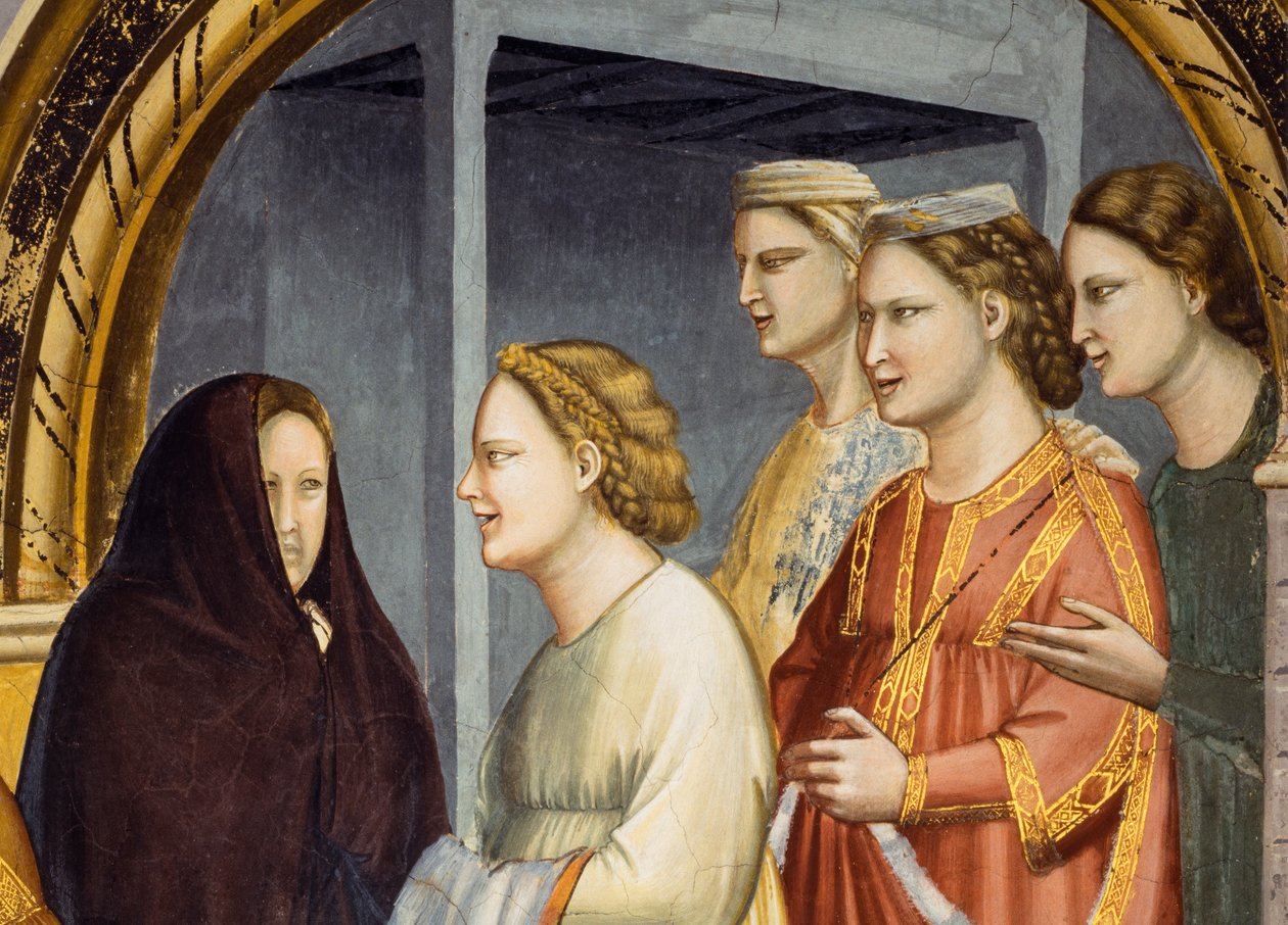 Találkozás az Aranykapunál, 1305 körül (freskó) Jeruzsálemi kapu, részlet, 1305 körül (freskó) alkotó: Giotto (c.1266 1337)