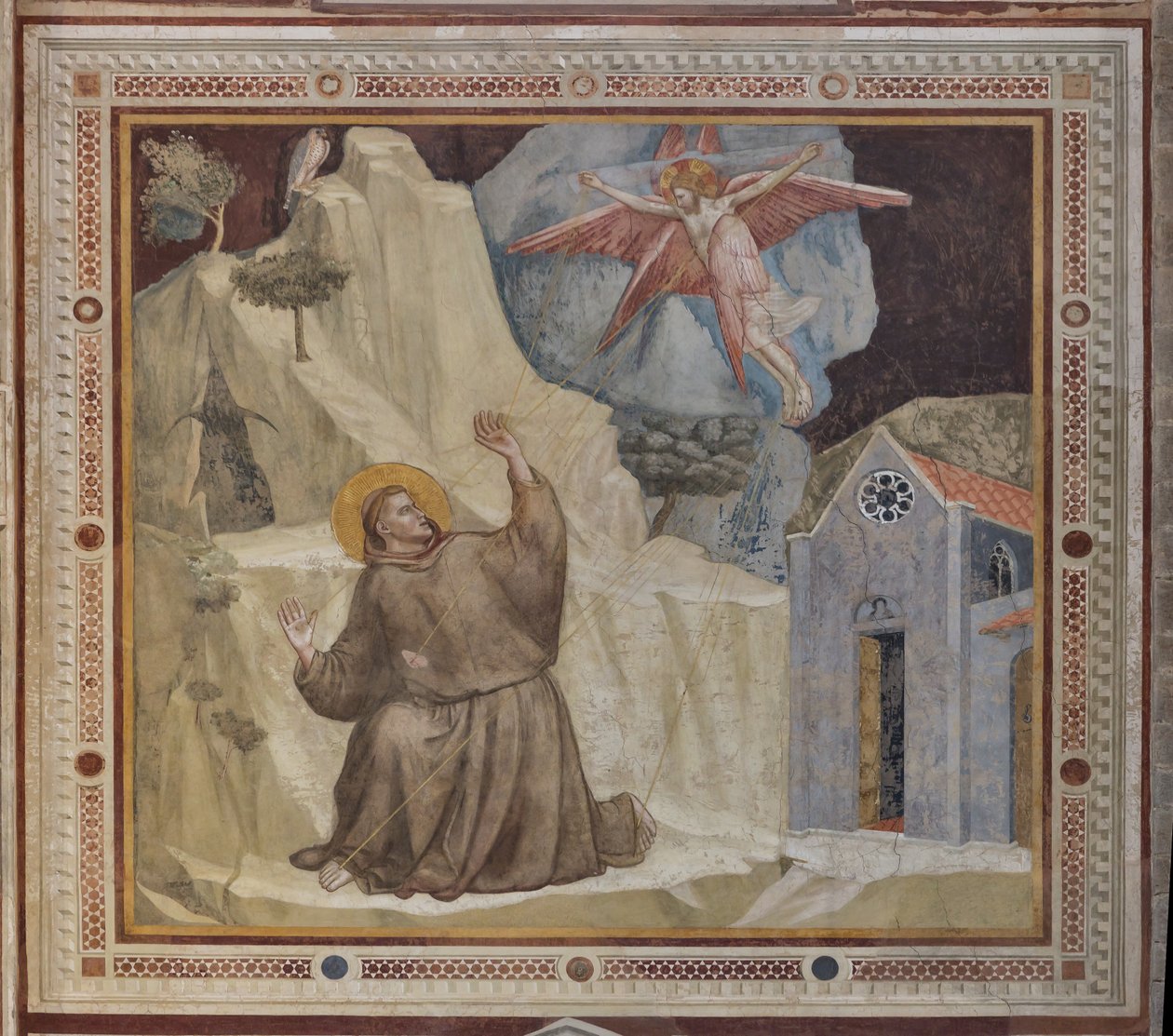 Kereszt, a Bardi-kápolna külső része: Szent Ferenc és a Stigmák alkotó: Giotto (c.1266 1337)