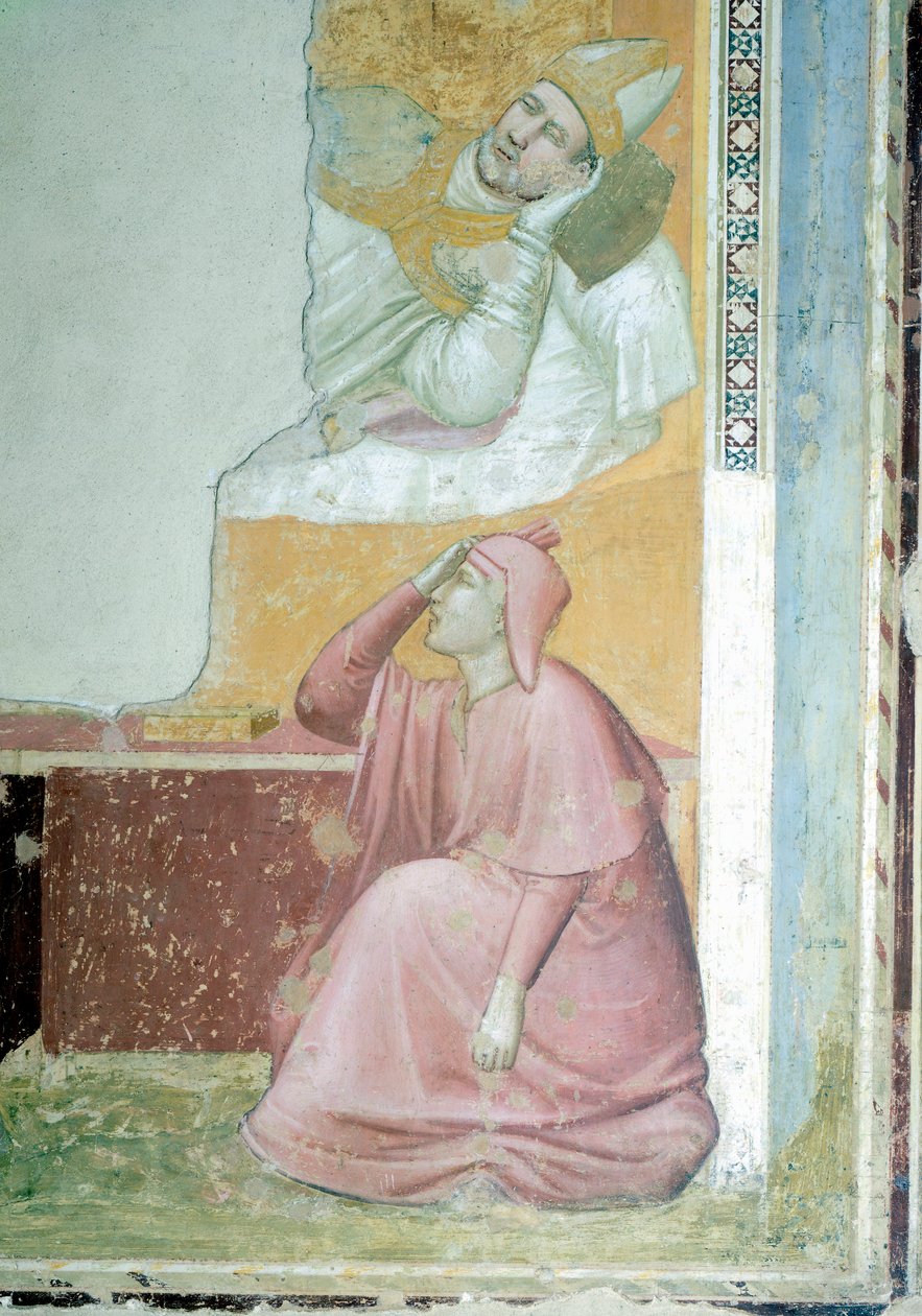 Szent Ferenc jelenése Guido assisi püspöknek, Giotto (1267-1337), freskó, részlet, Santa Croce-bazilika, Bardi-kápolna, Firenze alkotó: Giotto (c.1266 1337)