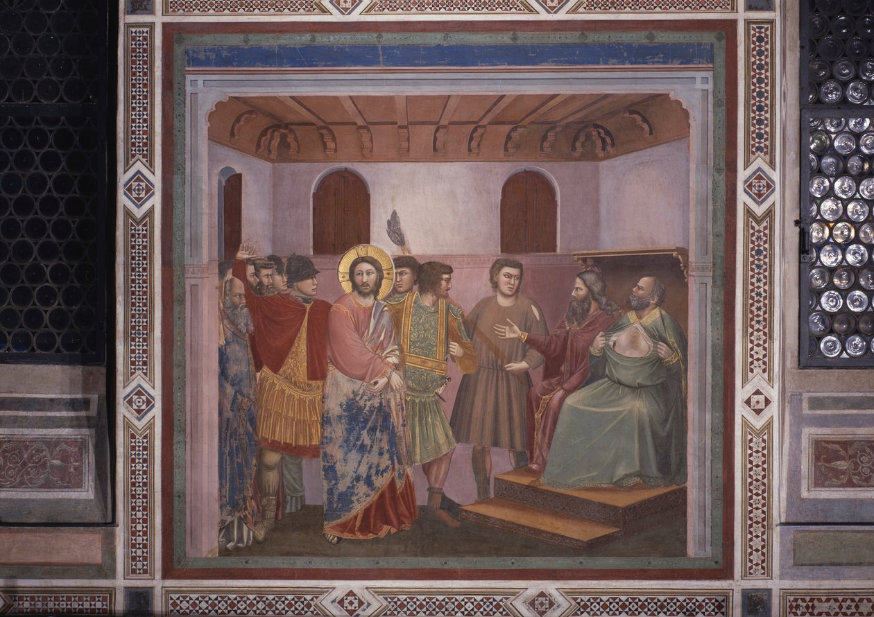 Krisztus Kajafás előtt (Cristo davanti a Caifa), Giottótól alkotó: Giotto (c.1266 1337)