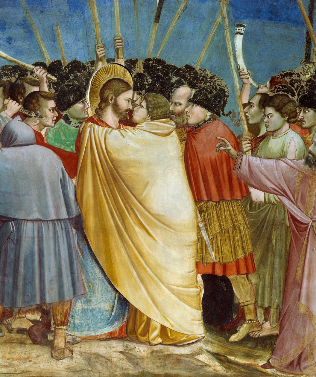 Júdás csókja, részlet a Krisztus élete és szenvedése című képből, Giotto alkotása. alkotó: Giotto (c.1266 1337)