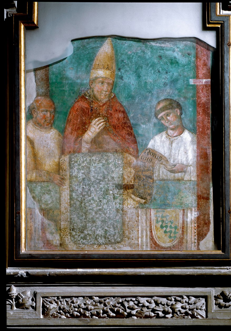 VIII. Bonifác pápa az 1300. év jubileumát hirdeti (freskó alkotó: Giotto (c.1266 1337)