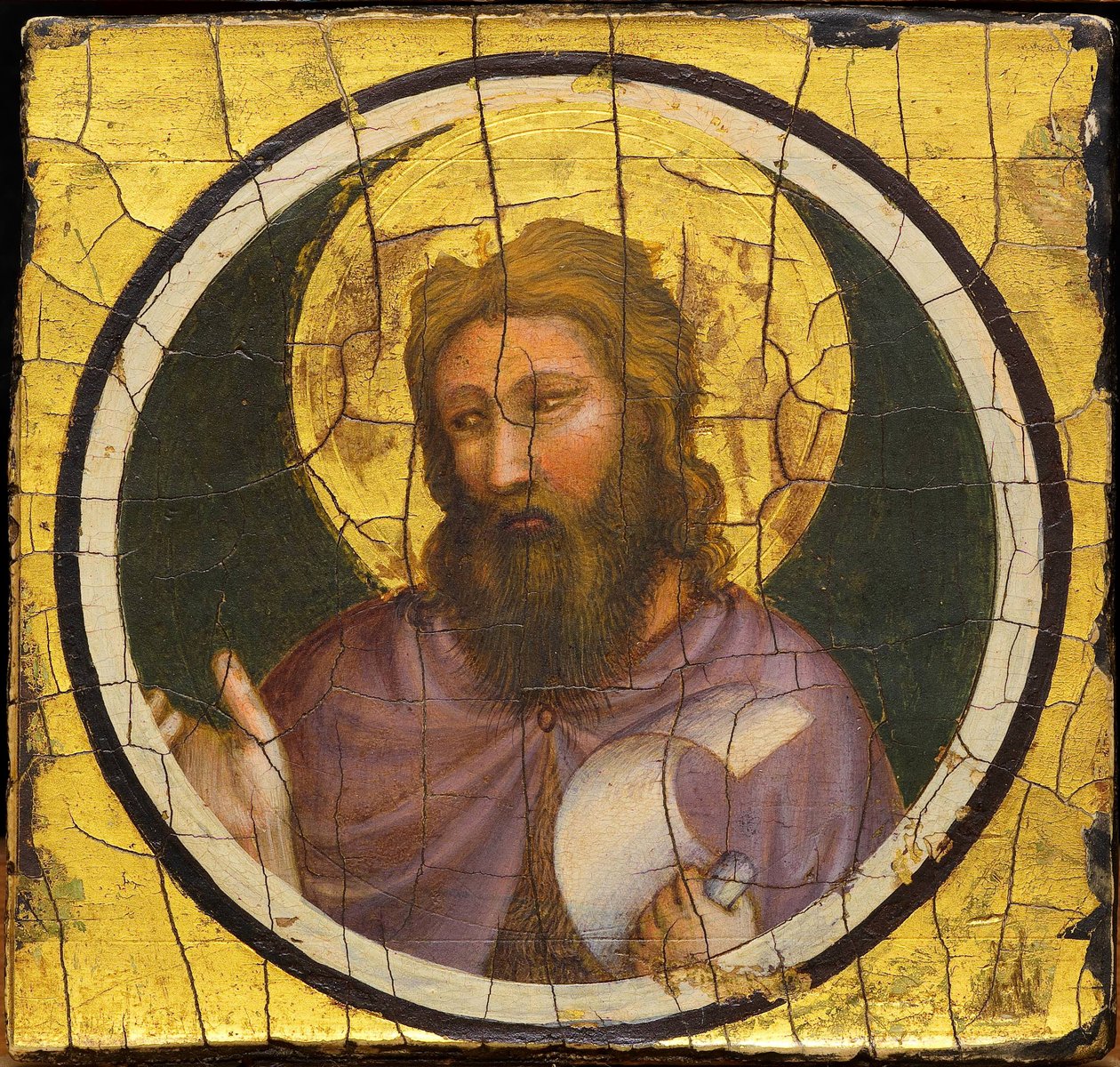 Keresztelő Szent János, Giotto di Bondone (1266-1377). Tempera a panelen, kb 1320, Ente Cassa di Risparmio, Firenze alkotó: Giotto (c.1266 1337)