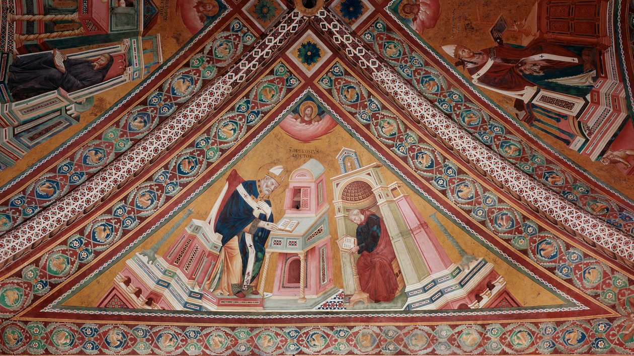 Az egyház doktorai: Szent Ambrus (freskó alkotó: Giotto (c.1266 1337)