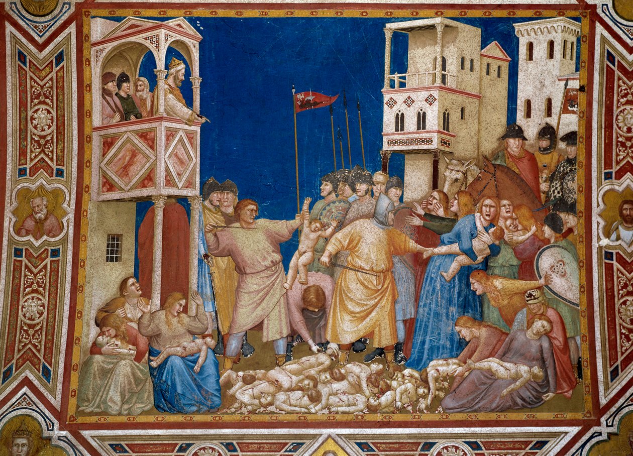 Az ártatlanok lemészárlása, Giotto di Bondone (1267-1337) freskója alkotó: Giotto (c.1266 1337)