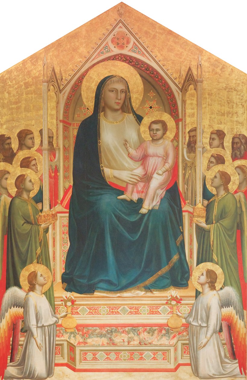 Mindenszentek Madonna trónolva alkotó: Giotto