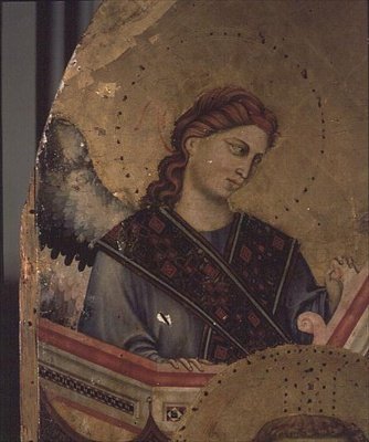 Angel a Madonna and Child Enthroned-ból alkotó: Giotto di Bondone