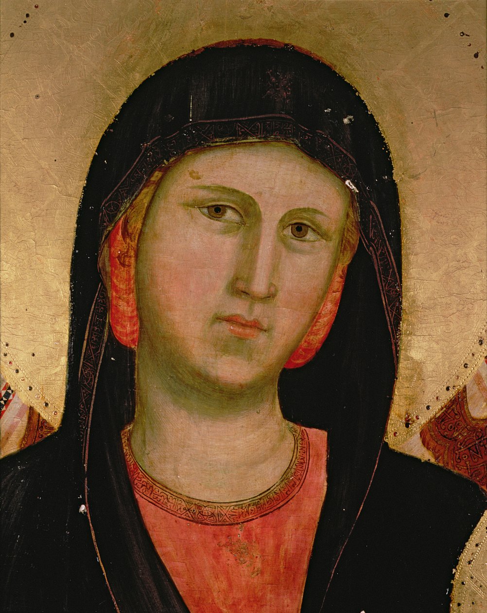 Madonna, a Madonna and Child Enthroned részlete 66535 lásd még 66536, 66538 és 66539 oltárkép alkotó: Giotto di Bondone