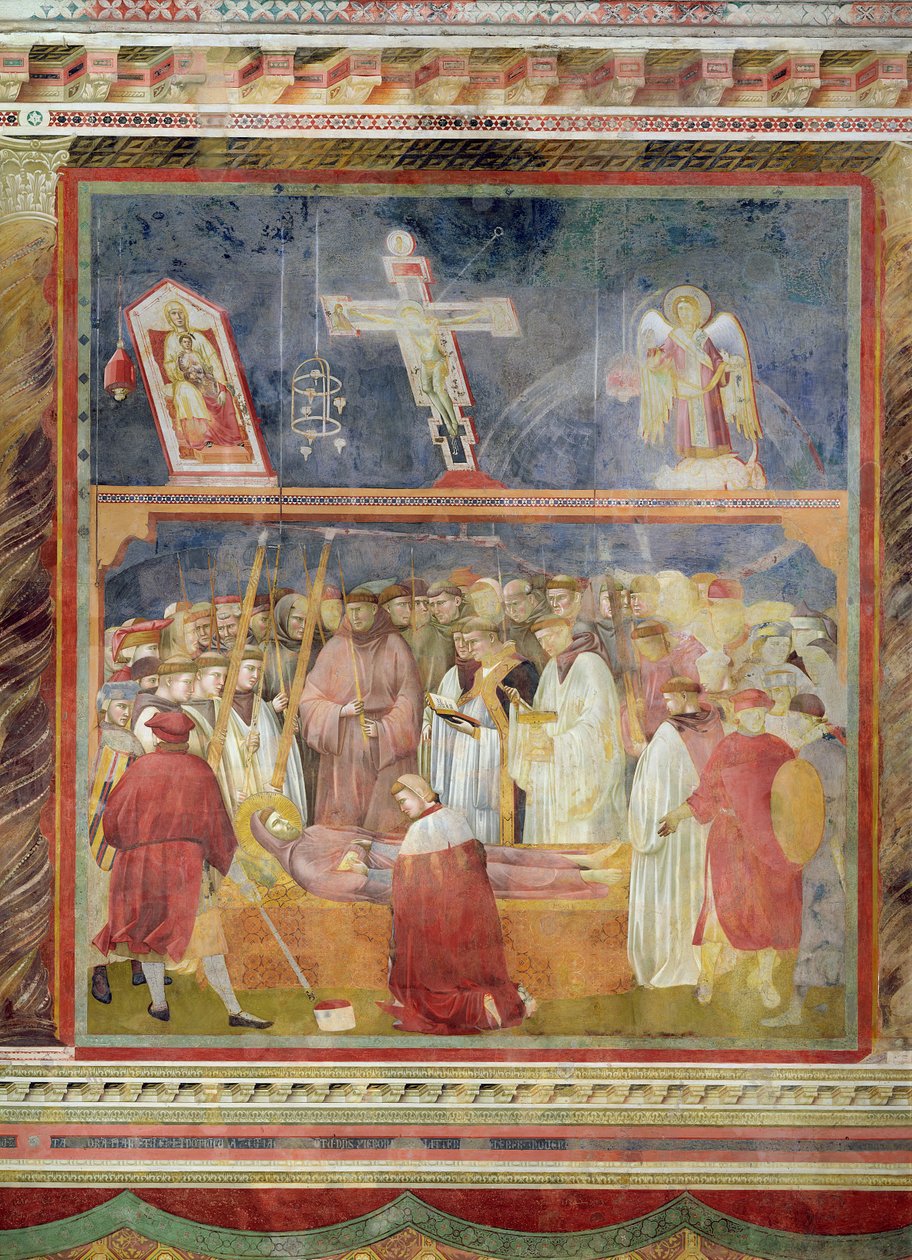 Szent Jeromos a Stigmaták ellenőrzése Szent Ferenc testén, 1296-97 alkotó: Giotto di Bondone
