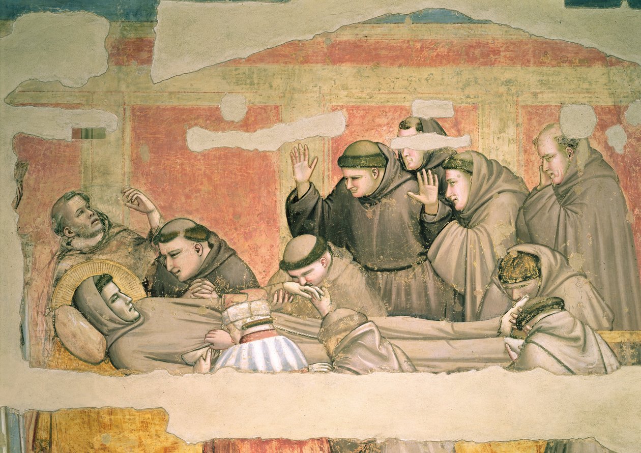 Szent Ferenc halála, a Bardi-kápolna 63329-es freskórészletéről alkotó: Giotto di Bondone