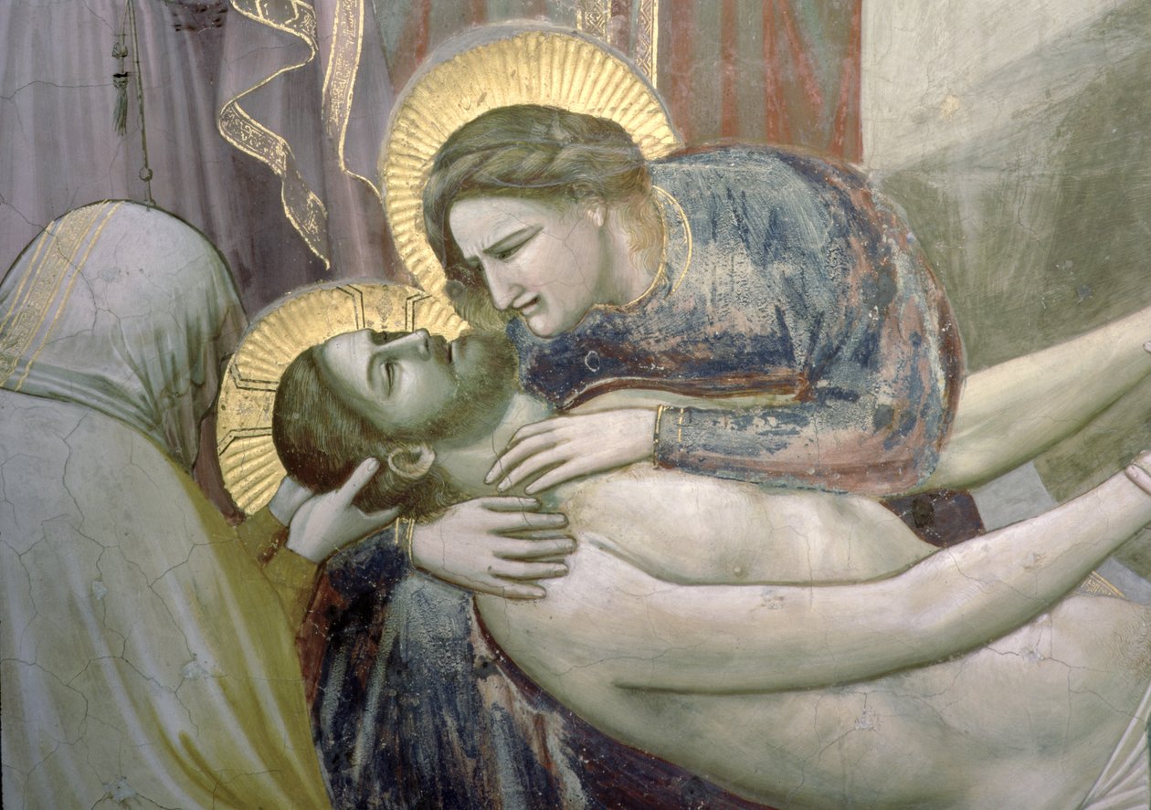 A Siralom, Madonna és Krisztus részlete, 1305 körül, 56296 freskórészlete alkotó: Giotto di Bondone