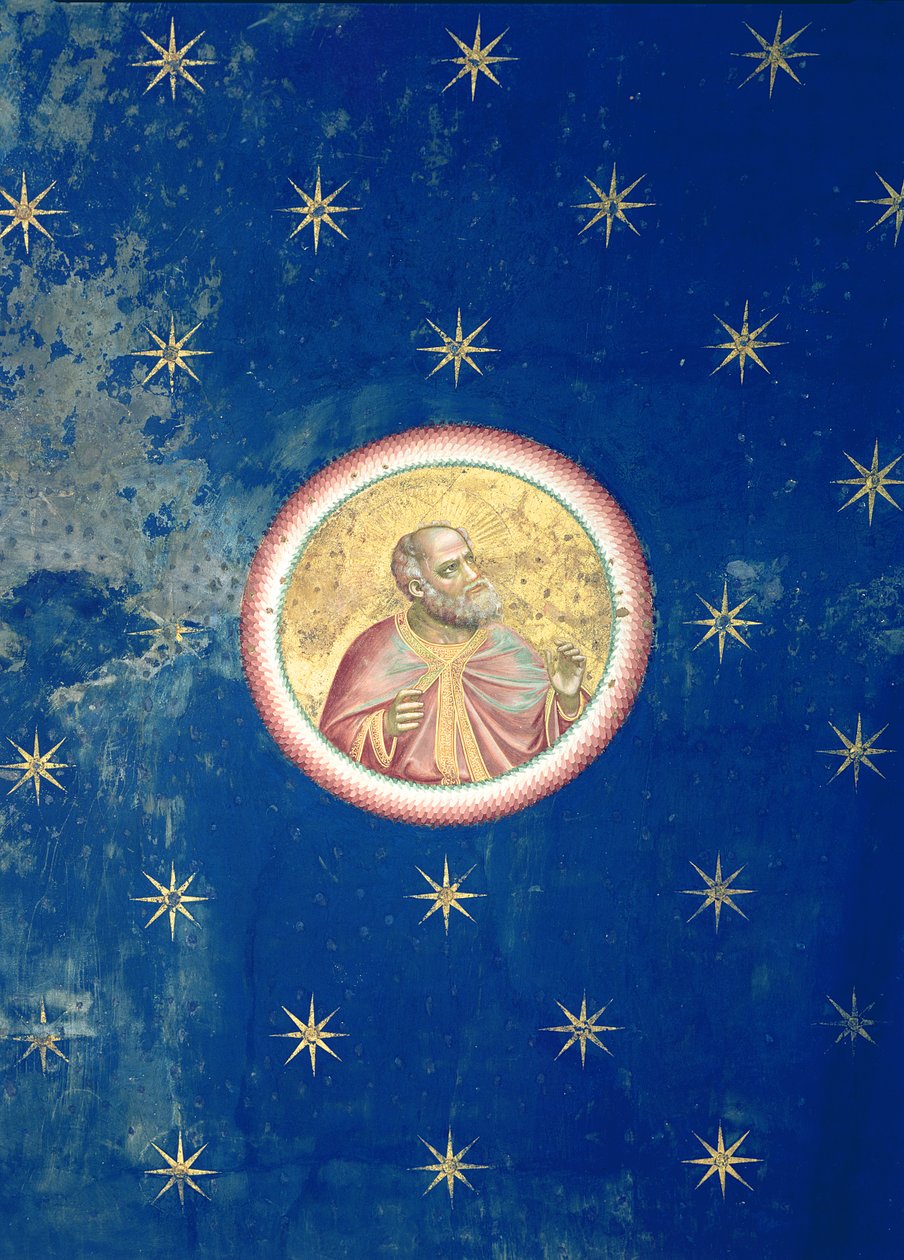 Egy próféta, a mennyezeti boltozatból, 1305 körül alkotó: Giotto di Bondone