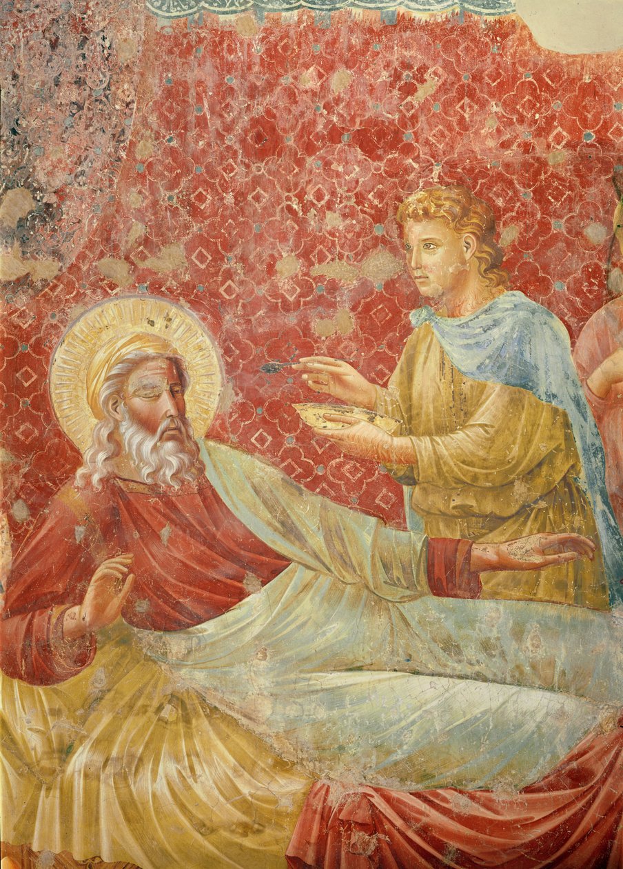 Izsák elutasítja Ézsaut, Izsák és Ézsau részlete, 1288 körül (350996 részlet) alkotó: Giotto di Bondone
