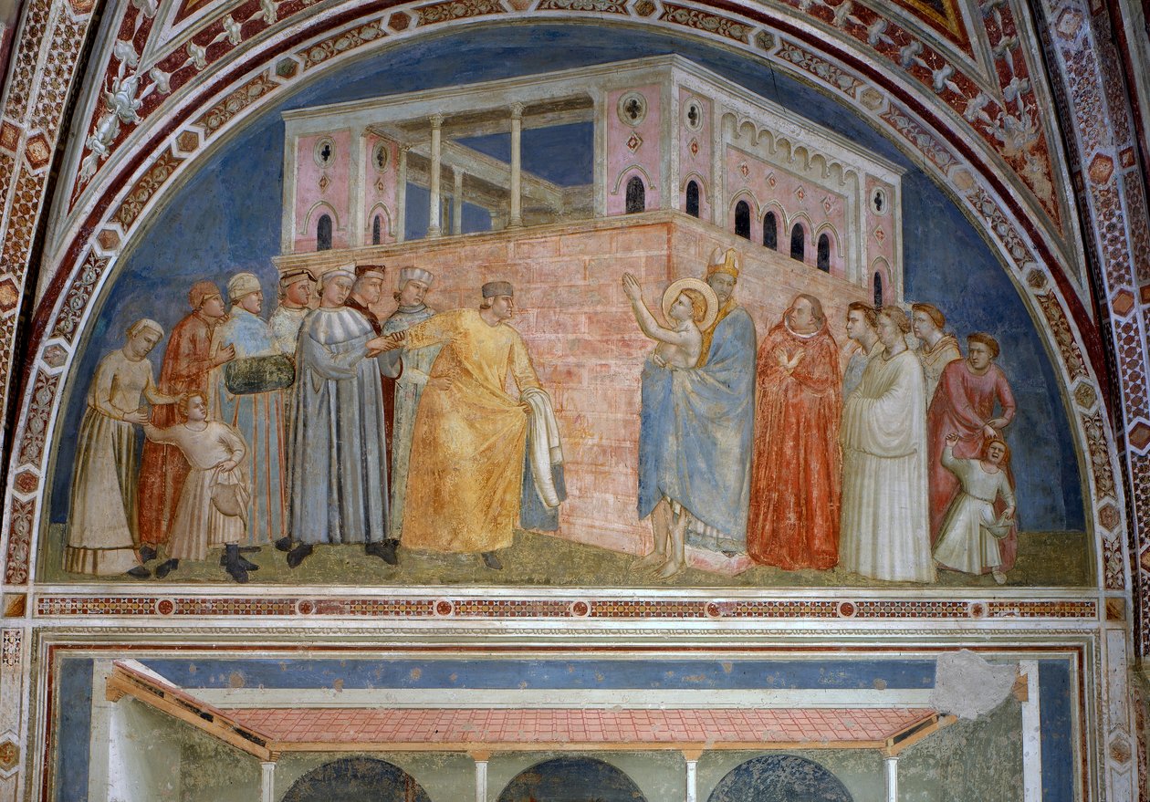 Világi javairól lemondó Szent Ferenc a Bardi-kápolnából, 1320 körül alkotó: Giotto di Bondone