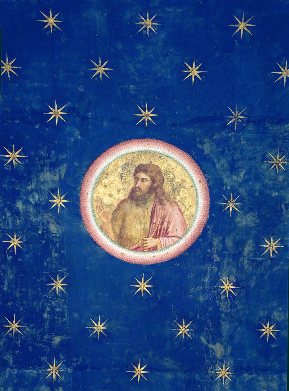 Keresztelő János próféta, a mennyezeti boltozatból, 1305 körül alkotó: Giotto di Bondone