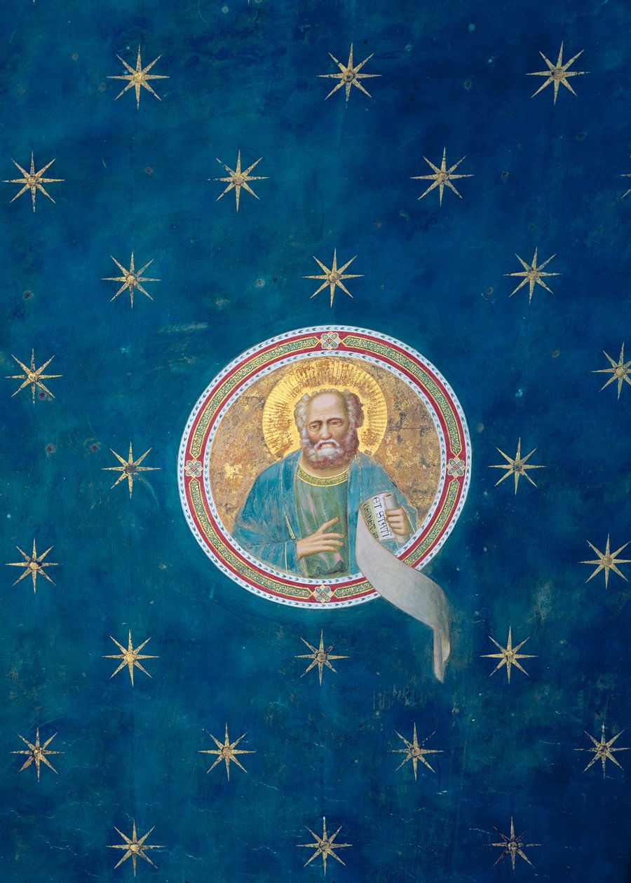 Malakiás próféta, a mennyezeti boltozatból, 1305 körül alkotó: Giotto di Bondone