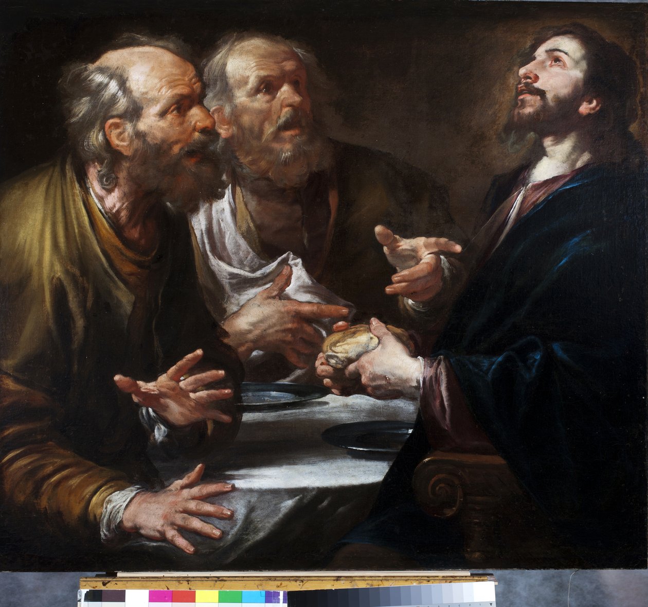 Vacsora Emmausban, 1645-50 körül (olaj, vászon) alkotó: Giovacchino Assereto