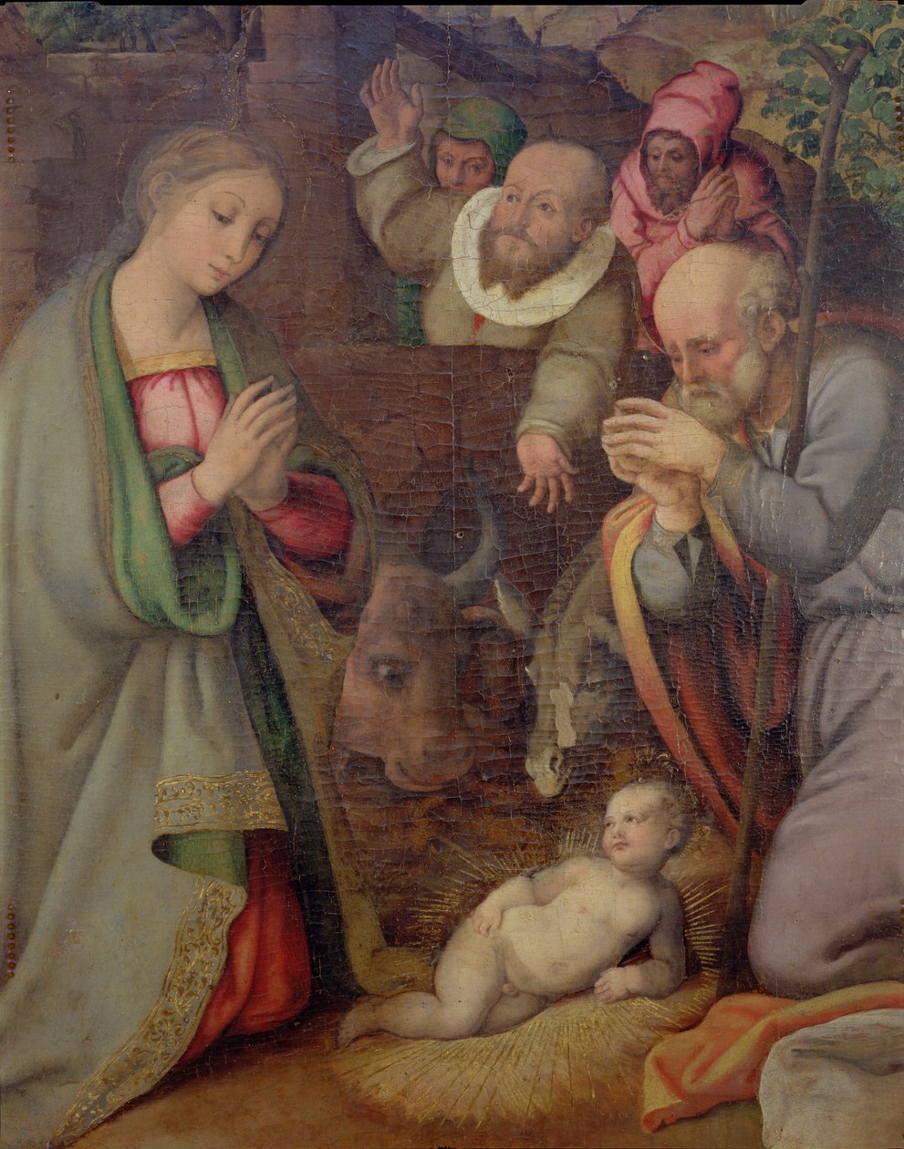 A Születés, részlet egy poliptichonról (lásd 135219) alkotó: Giovan Filippo Crescuolo