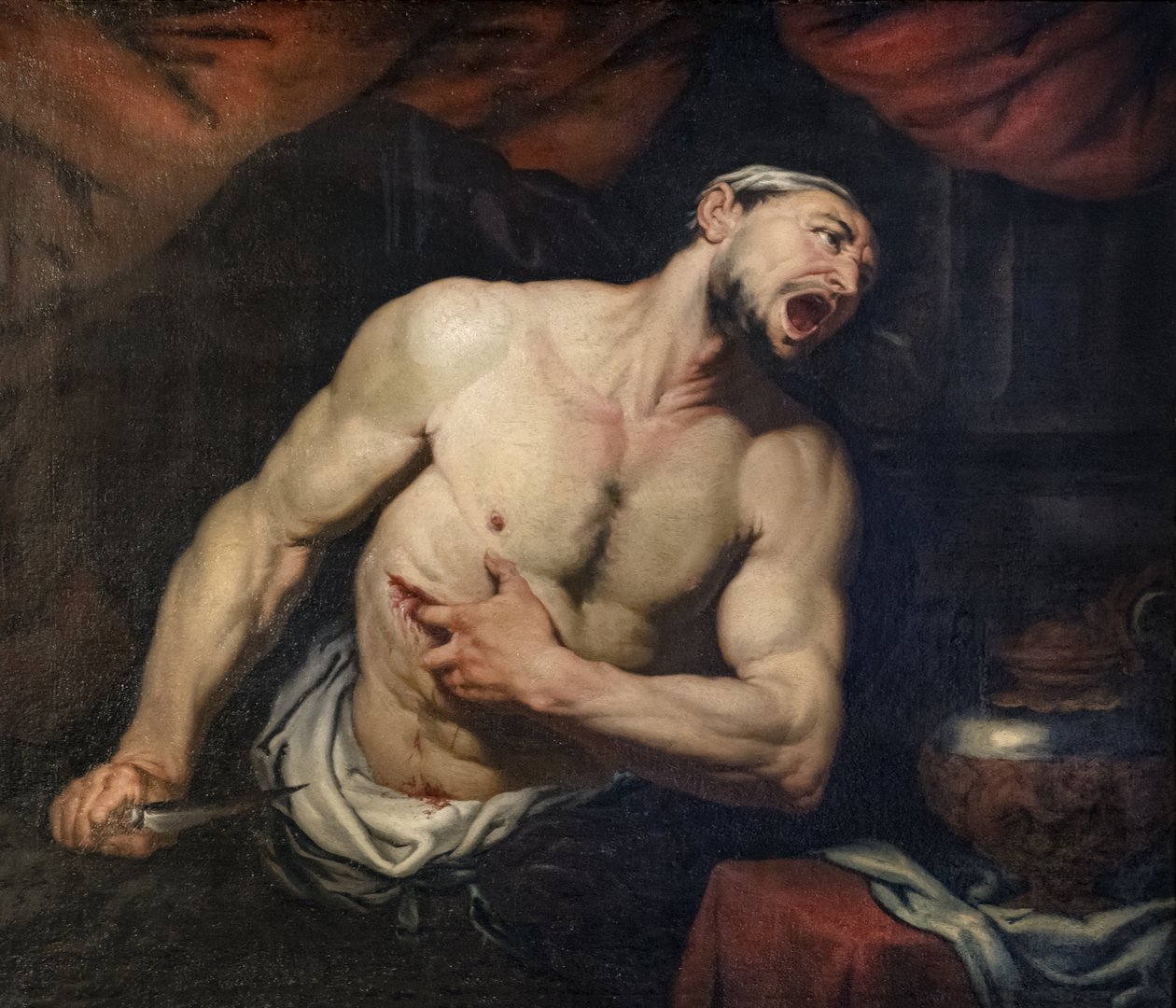 Cato öngyilkossága alkotó: Giovan Battista Langetti