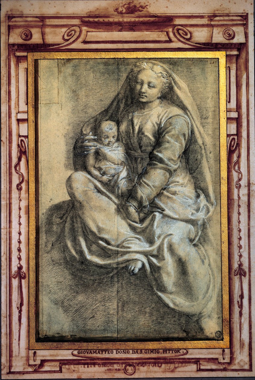 Szűz és gyermek Lavis, Giovanni Antonio Dosi (1533-1610) 16. századi V. 0,43x0,28 m Párizs, Musee du Louvre alkotó: Giovanantonio Dosio