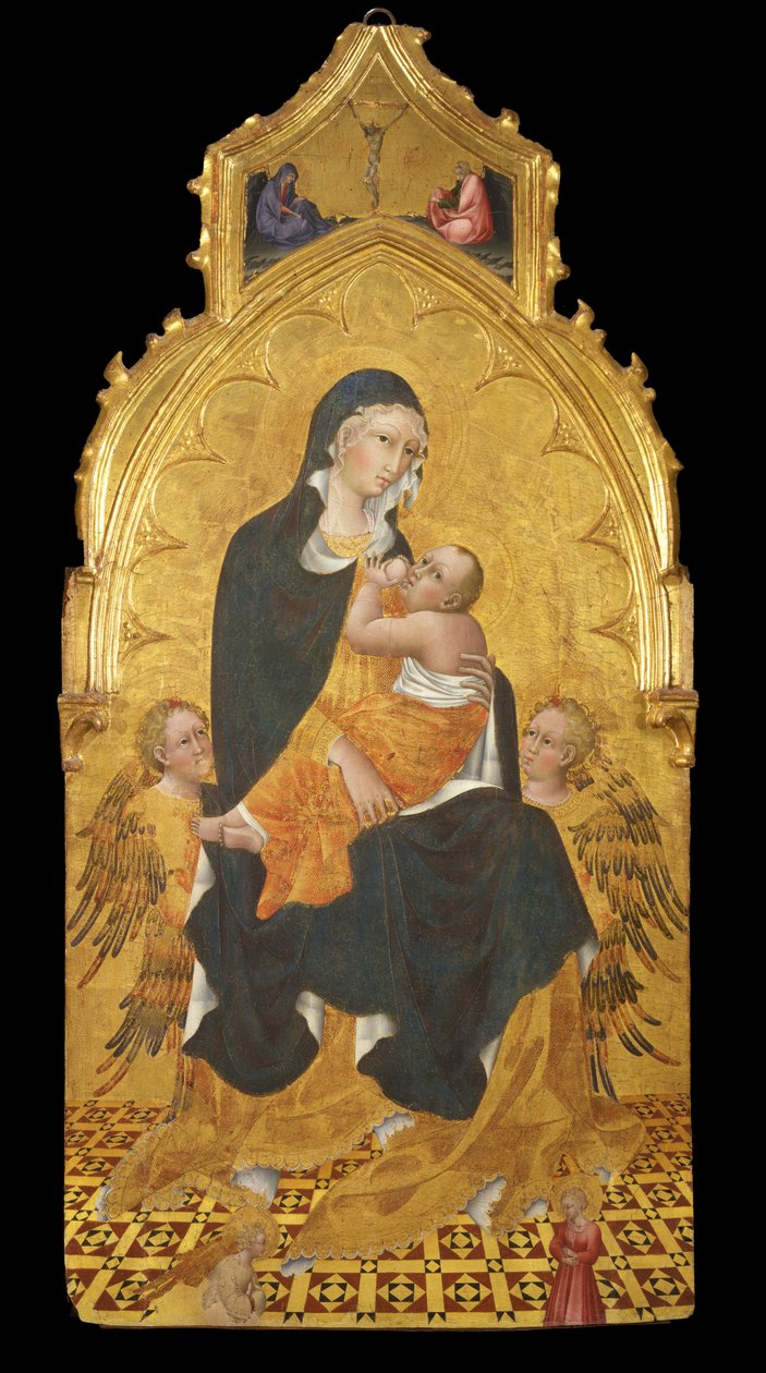 Madonna gyermekkel és angyalokkal; Angyali Üdvözlet alkotó: Giovanni di Paolo