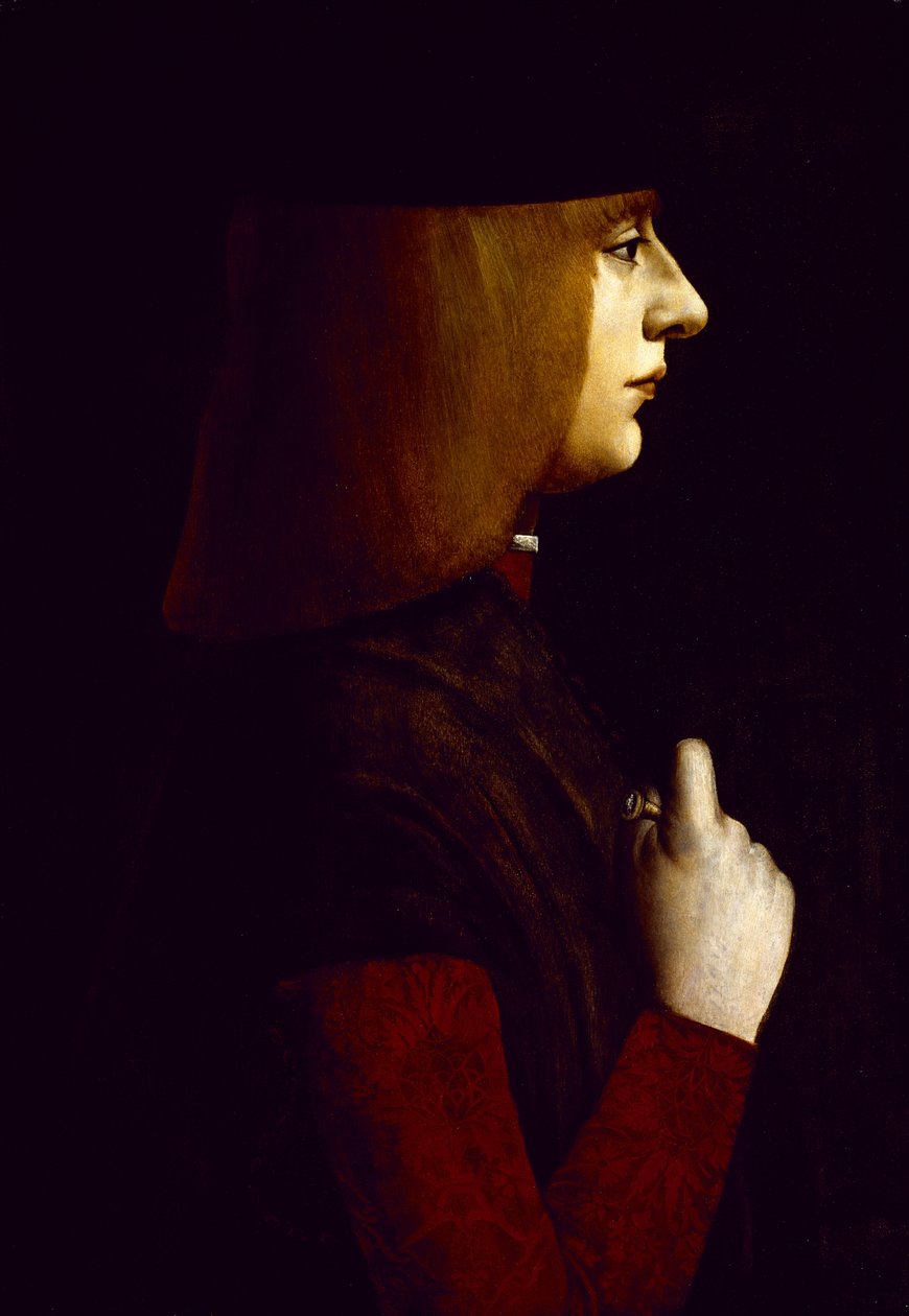 Egy fiatalember portréja, 1500 körül alkotó: Giovanni Ambrogio de Predis