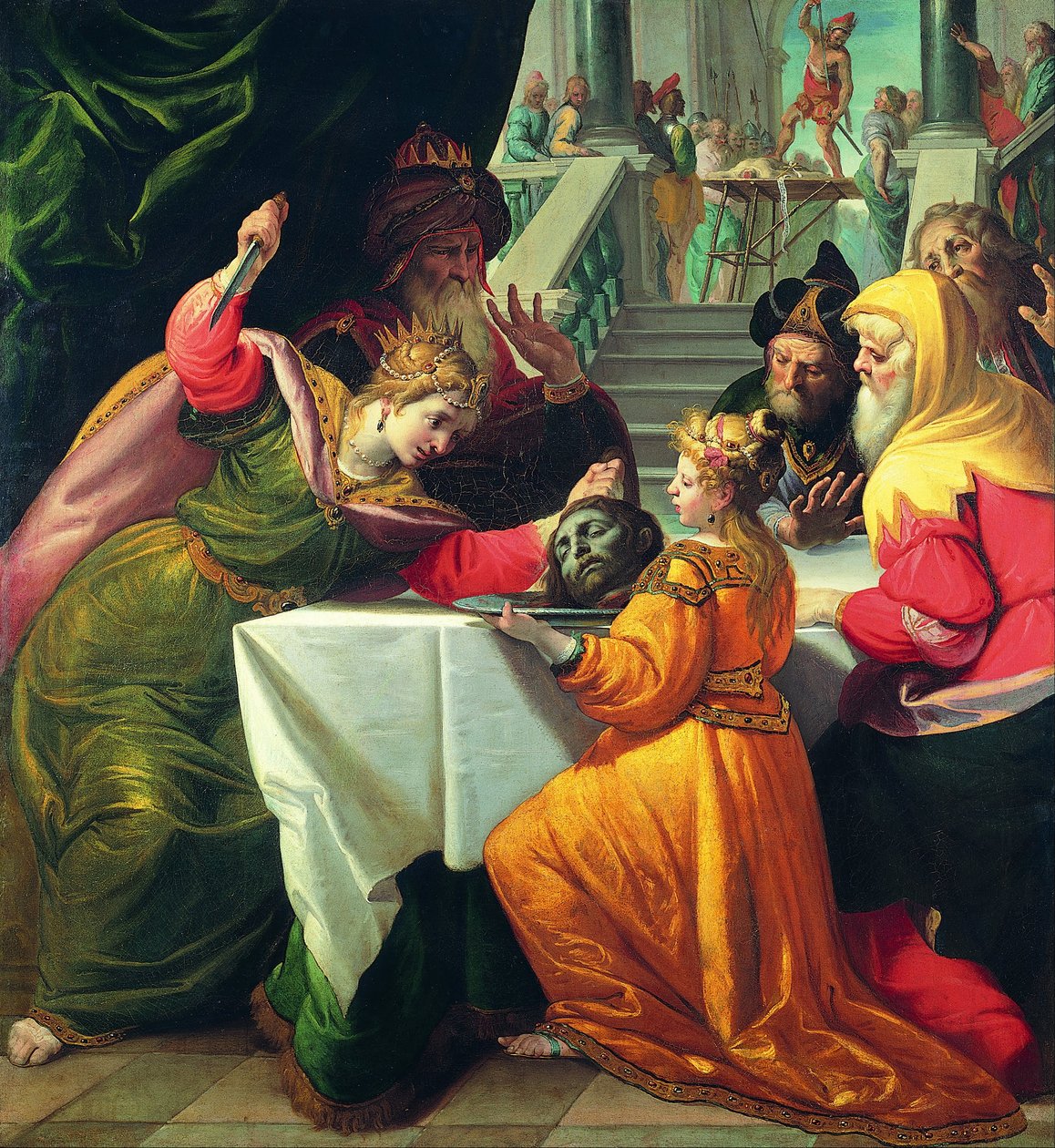 Herodias bemutatta Salome baptista fejét alkotó: Giovanni Andrea Ansaldo