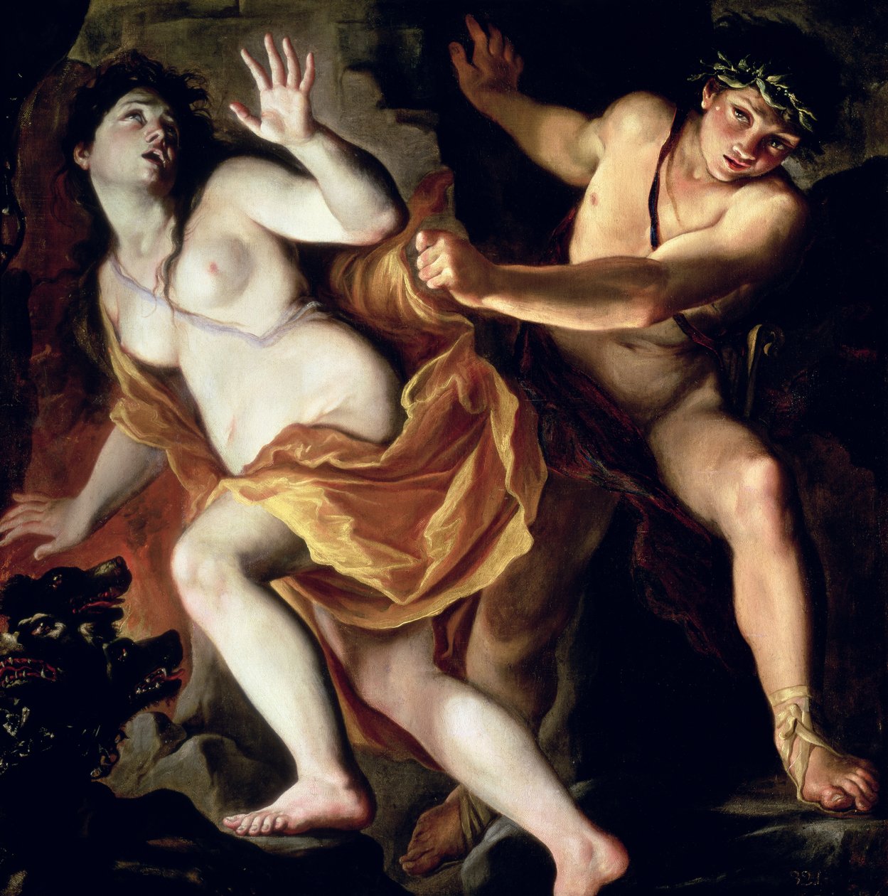 Orpheus és Eurydice, 1695-1705 alkotó: Giovanni Antonio Burrini or Burino