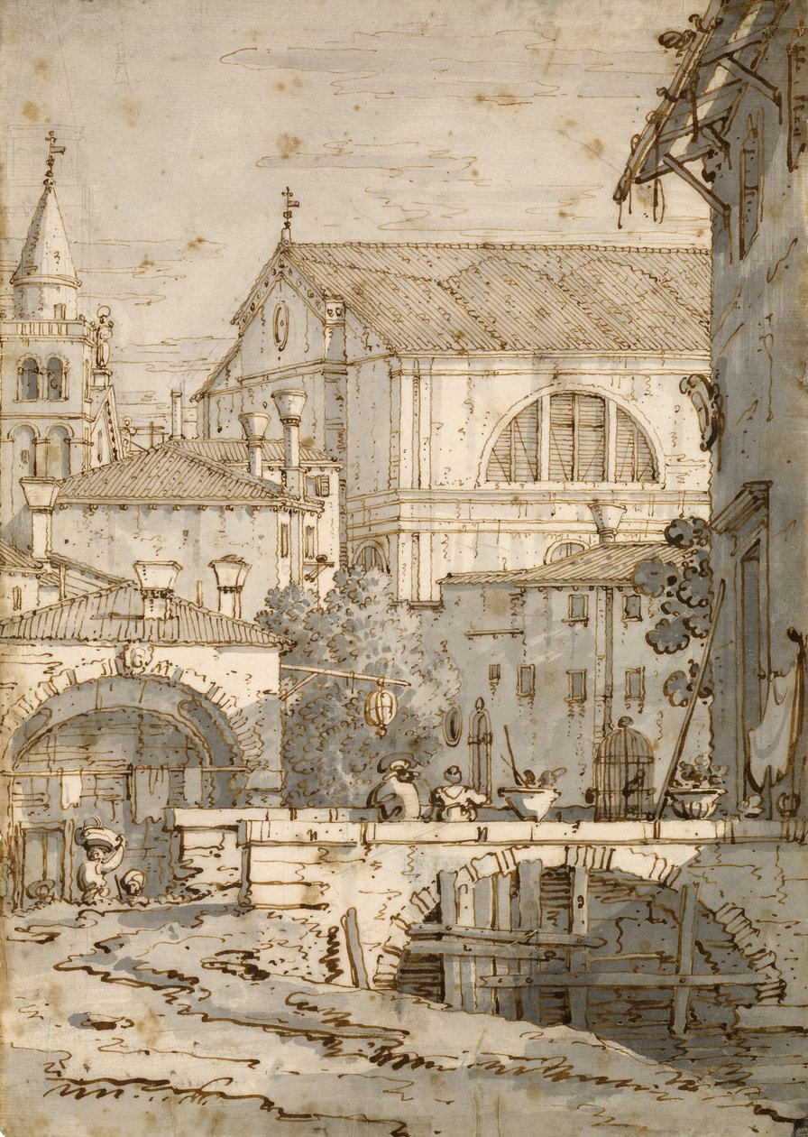 Építészeti Capriccio alkotó: Giovanni Antonio Canal