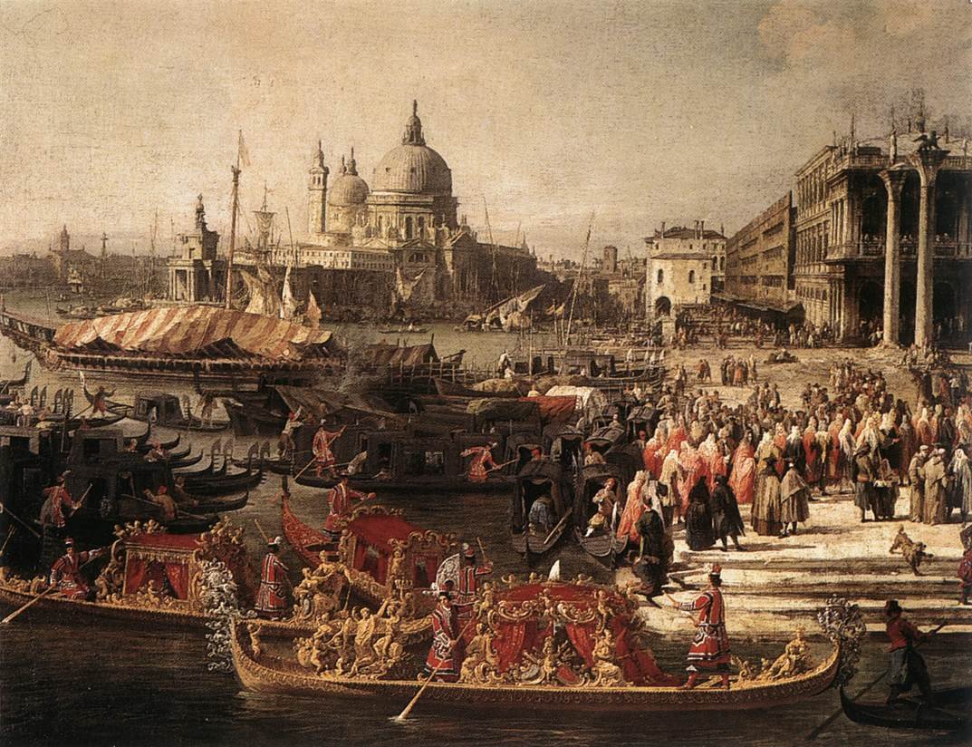 A francia nagykövet Velencébe érkezése alkotó: Giovanni Antonio Canal