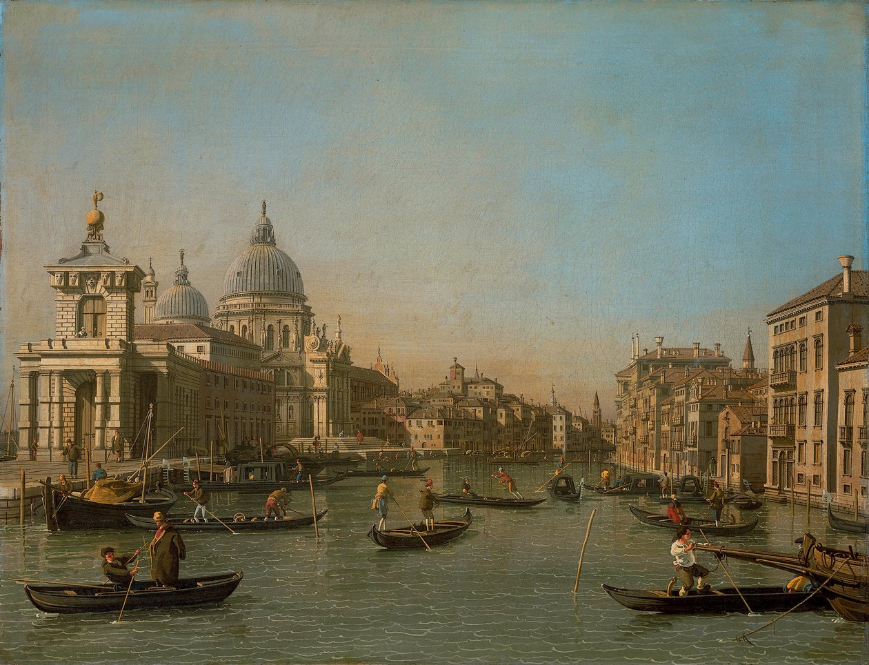 A Grand Canal bejárata a Punta della Doganánál és a Santa Maria della Salute alkotó: Giovanni Antonio Canal