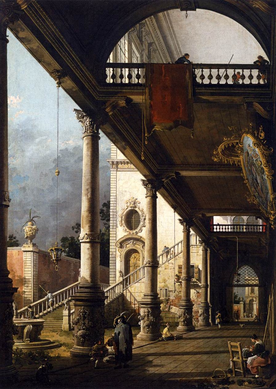 Perspektíva a Porticóval alkotó: Giovanni Antonio Canal