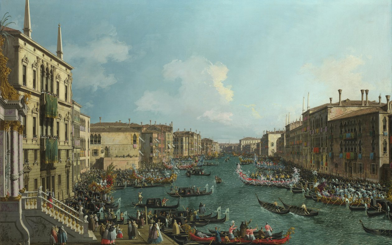 Regatta a Canale Grandén alkotó: Giovanni Antonio Canal