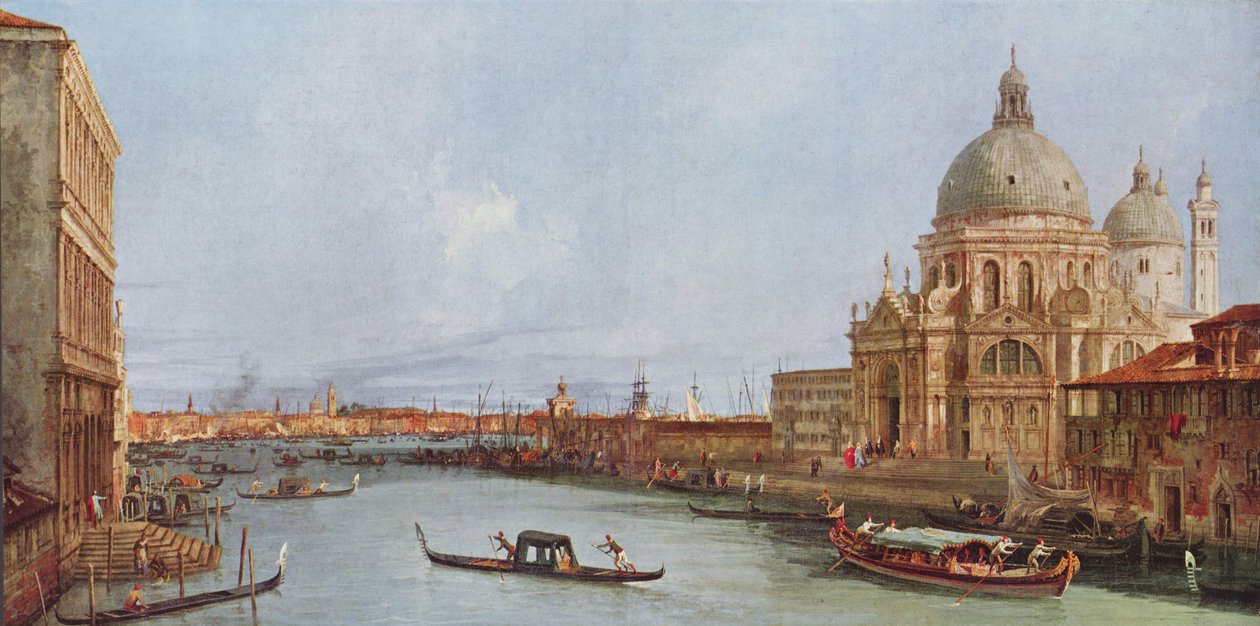 Santa Maria della Salute a Venedig vom Grand Canal ausban alkotó: Giovanni Antonio Canal