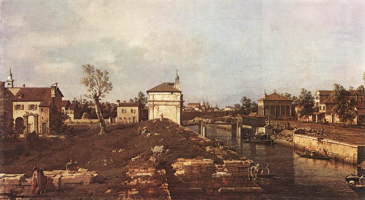 A Brenta -csatorna Padovában alkotó: Giovanni Antonio Canal