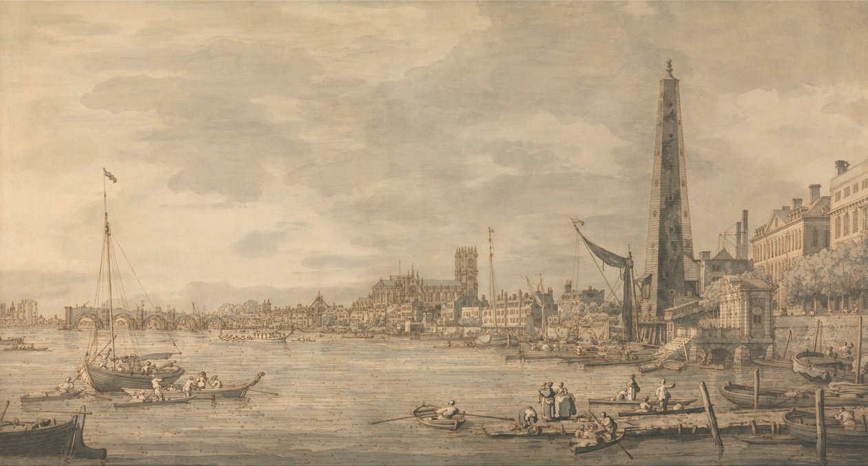 Westminster városa a York vízkapu közelében alkotó: Giovanni Antonio Canal