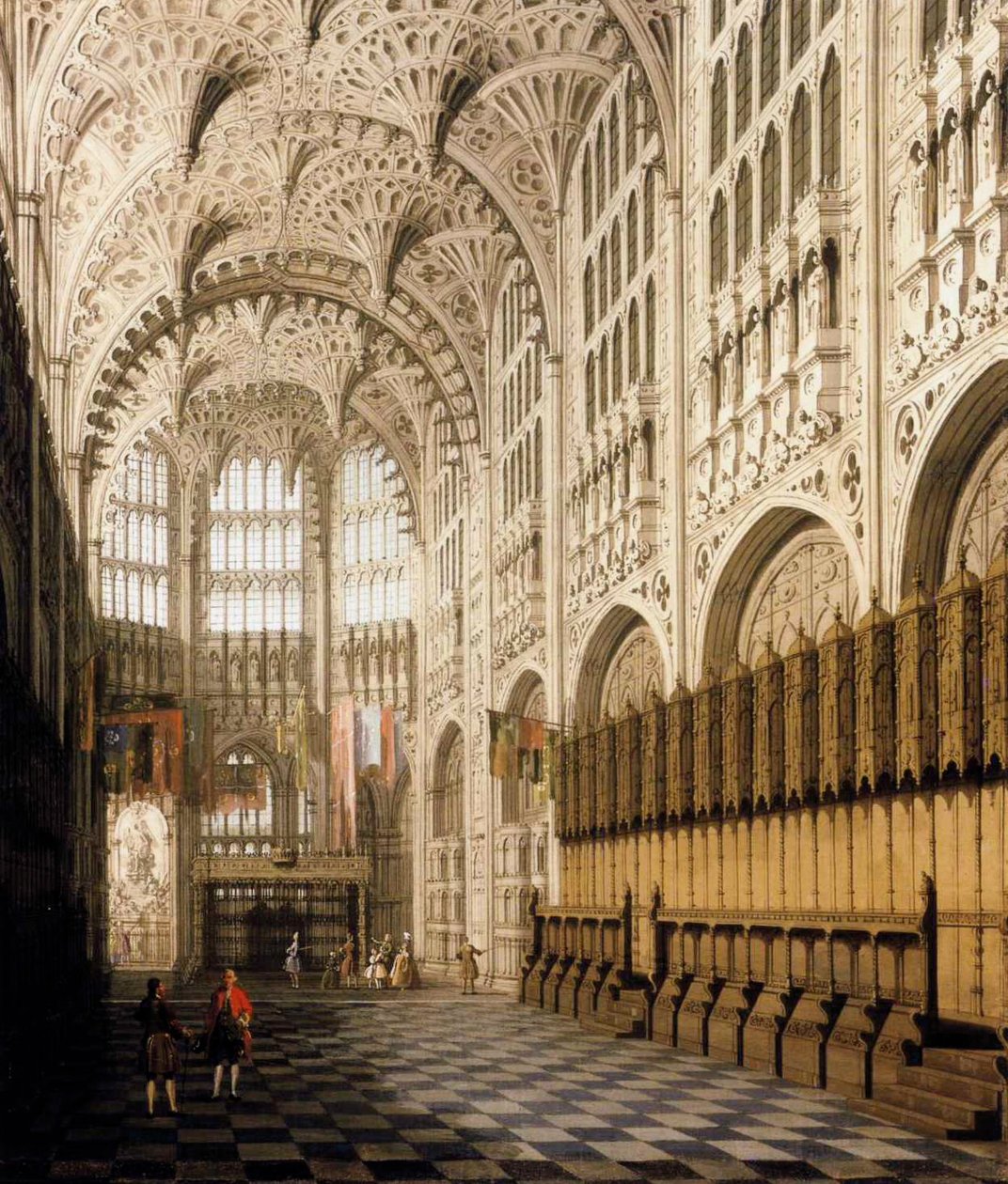 A VII. Henrik kápolna belseje Westminster apátságban. JPG alkotó: Giovanni Antonio Canal