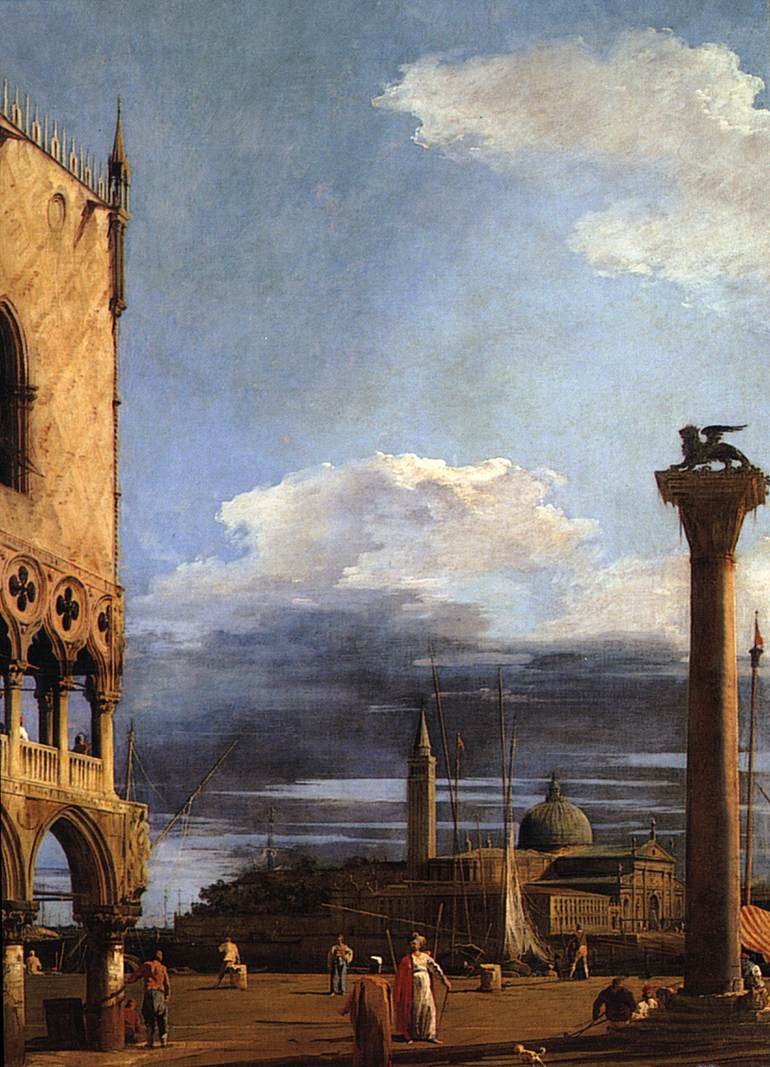 A Piazzetta San Giorgio Maggiore felé alkotó: Giovanni Antonio Canal