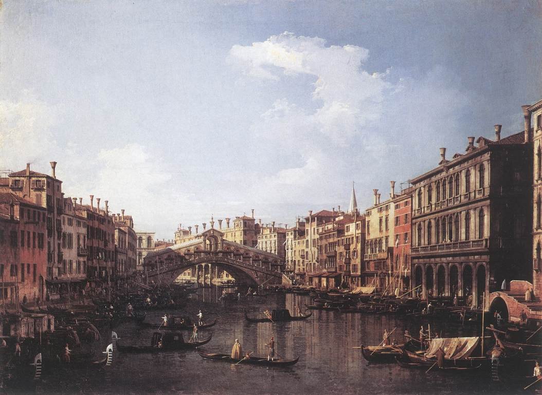 A Rialto -híd délről alkotó: Giovanni Antonio Canal