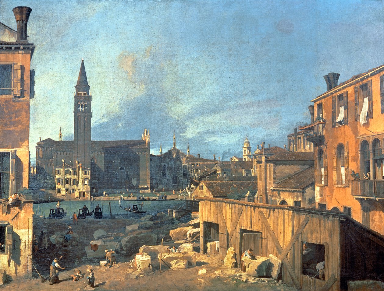 Velence: Campo San Vidal és Santa Maria della Carita (A kőfaragó udvara) 1727-28 alkotó: Giovanni Antonio Canal