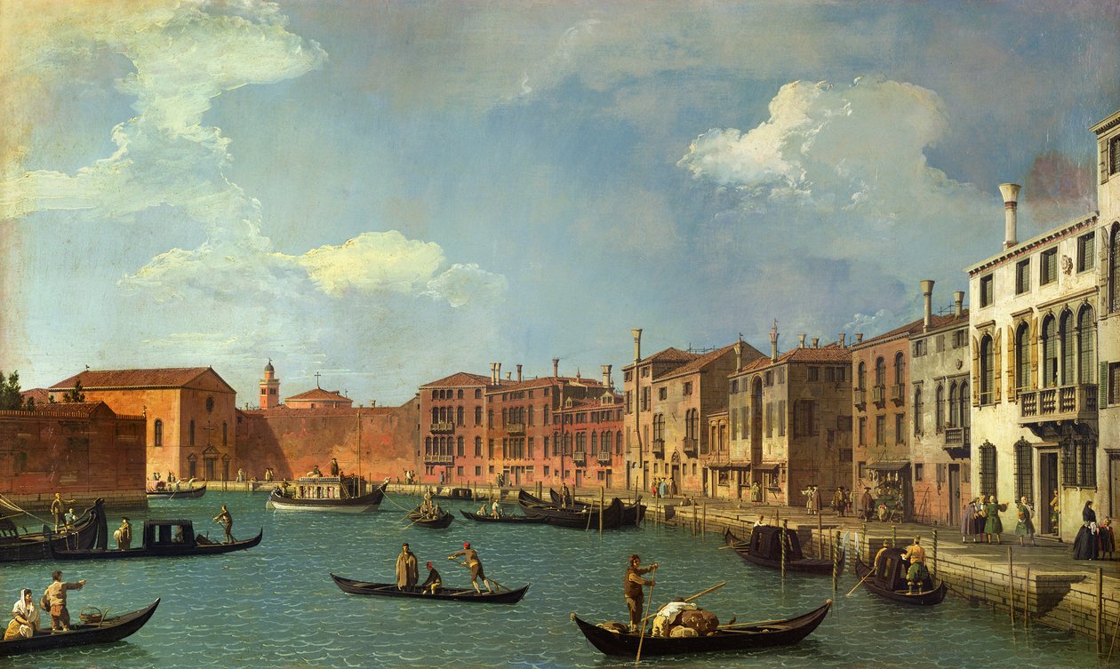 Kilátás a Santa Chiara-csatornára, Velence alkotó: Giovanni Antonio Canal