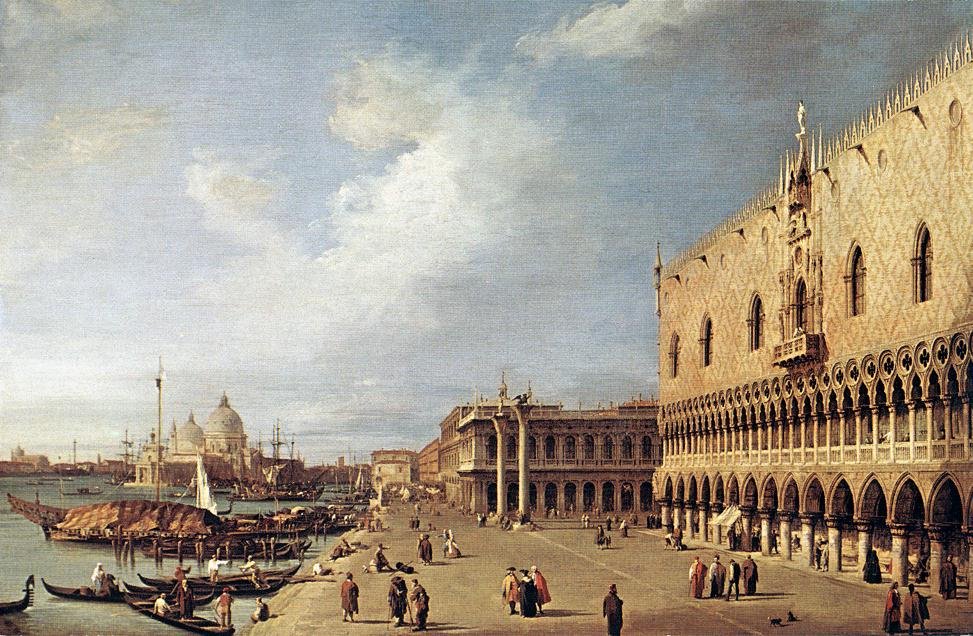 Kilátás a hercegi palotára alkotó: Giovanni Antonio Canal
