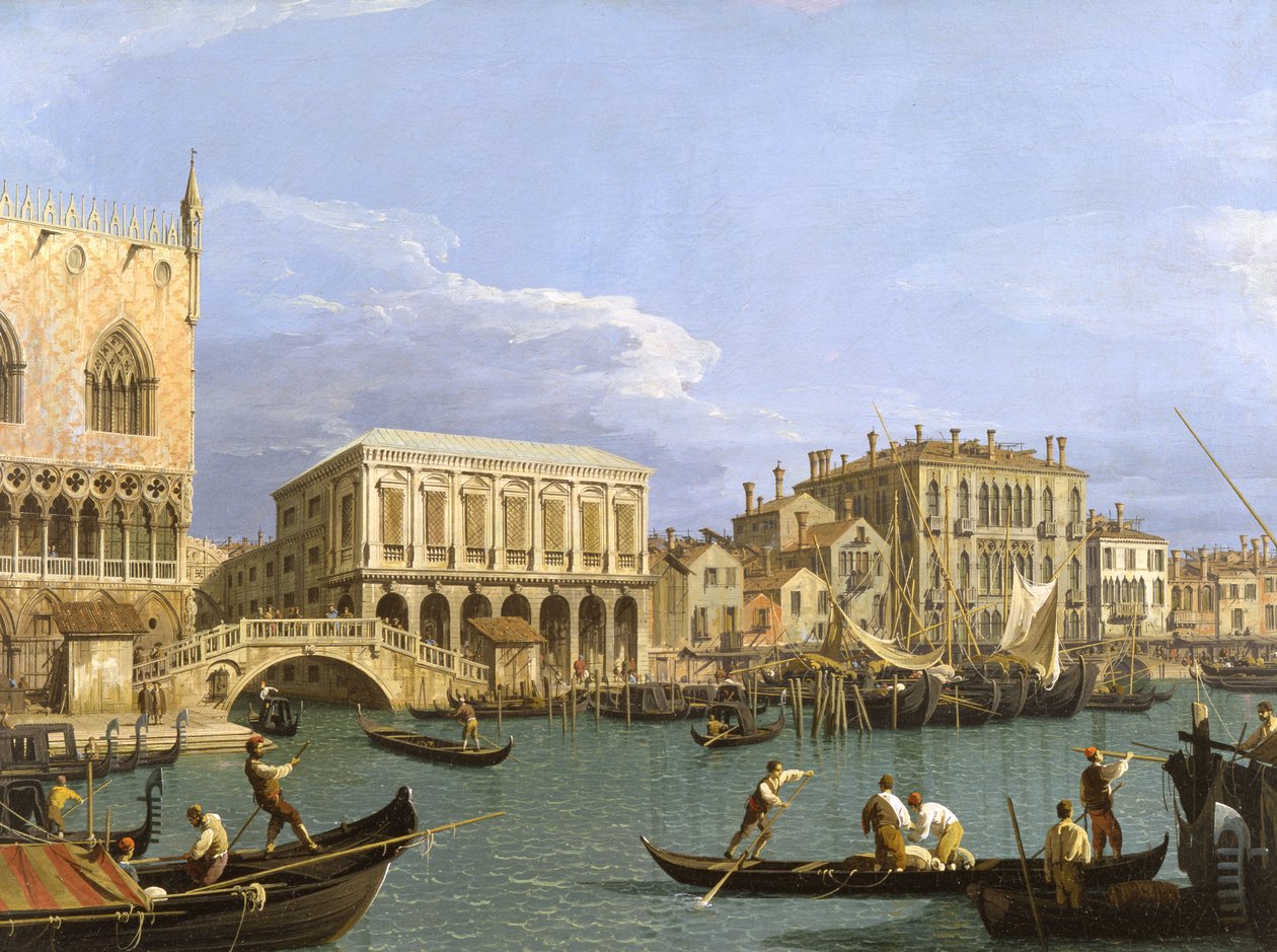 Kilátás a Riva degli Schiavoni -ra, Velence alkotó: Giovanni Antonio Canal