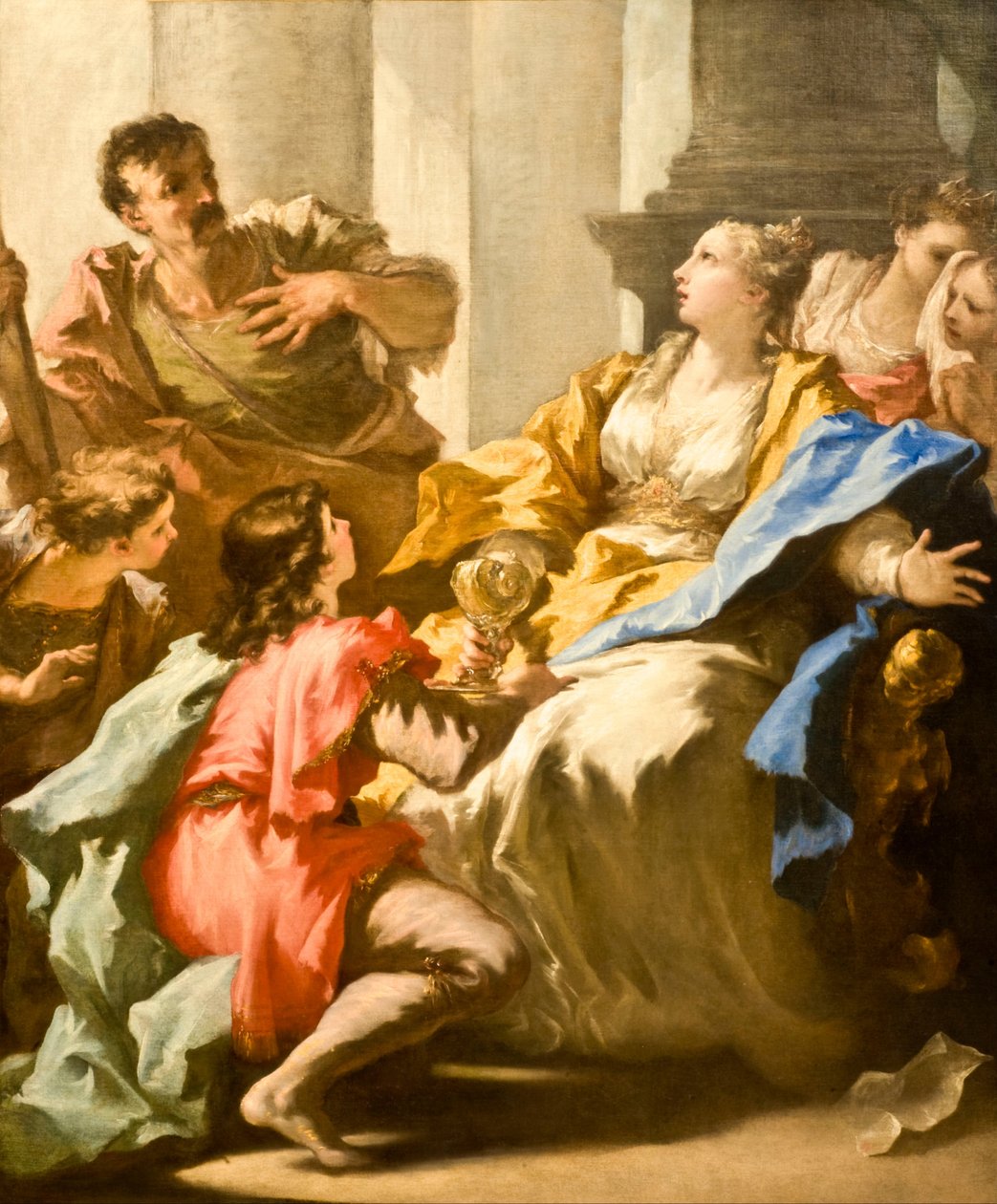 Sophonisba kapja a mérgezett kelyhet alkotó: Giovanni Antonio Pellegrini