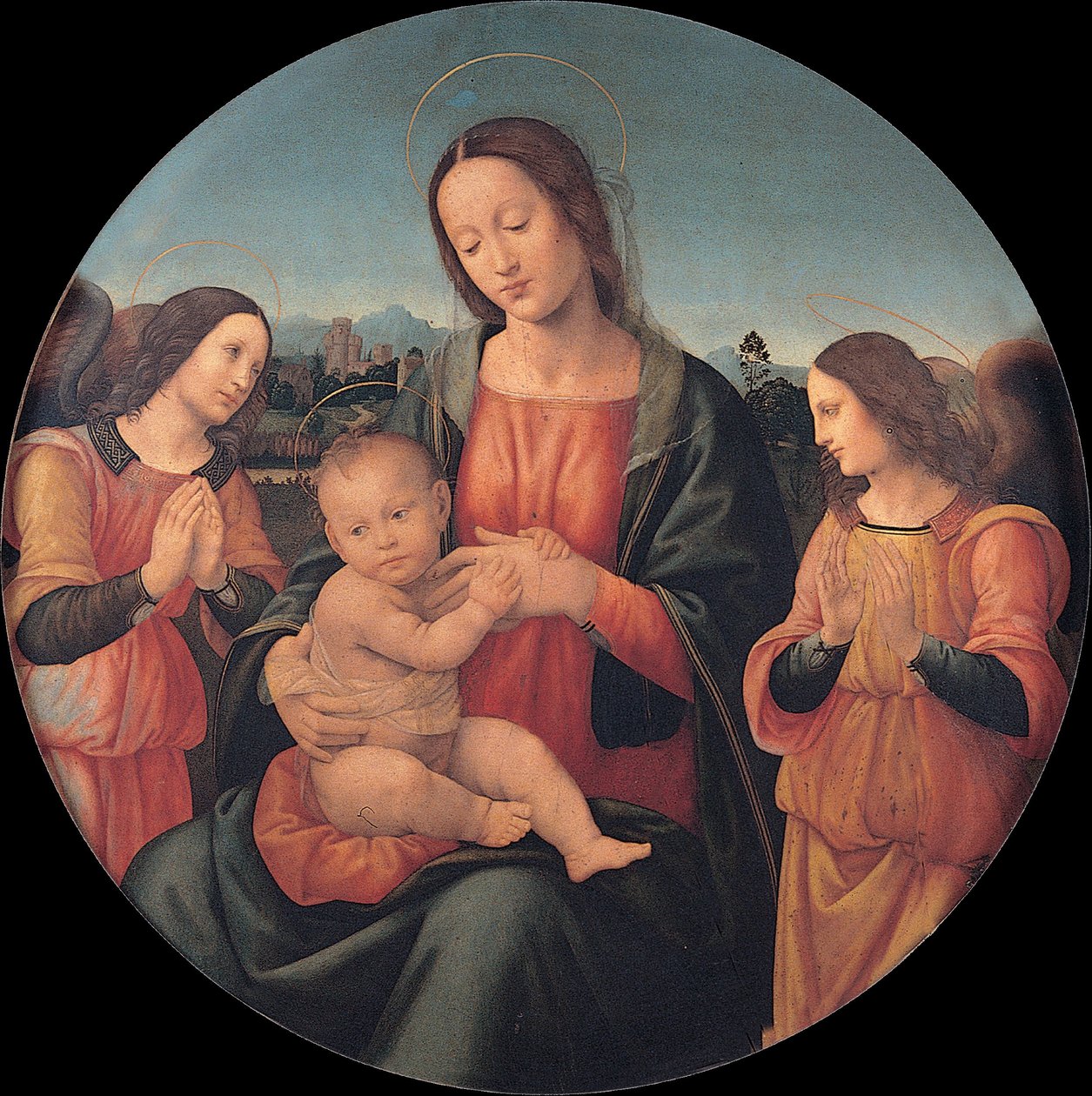 Madonna a Gyermekkel és angyalokkal alkotó: Giovanni Antonio Sogliani