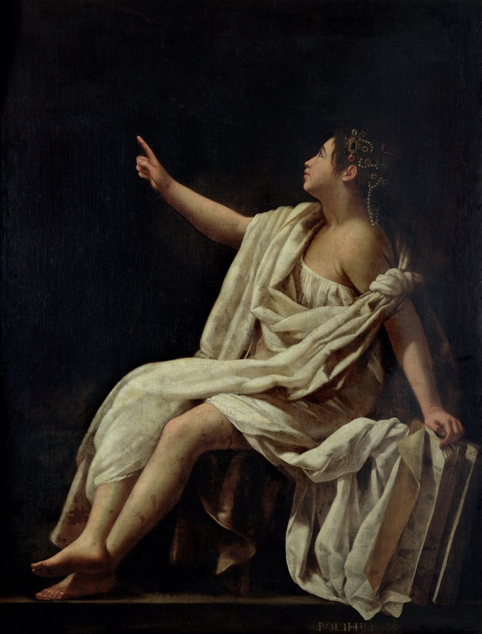 Polyhymnia, a lírai költészet múzsája, 1620 alkotó: Giovanni Baglione