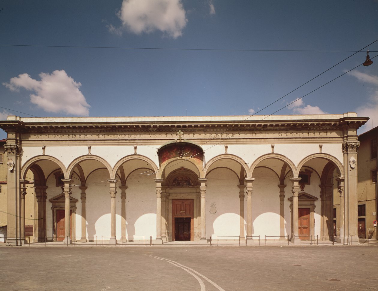 Santissima Annunziata homlokzata, 1601-2004 körül alkotó: Giovanni Battista Caccini