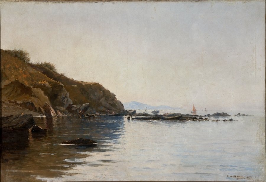 Kilátás Mourillon, Toulon, Franciaország alkotó: Giovanni Battista Castagneto