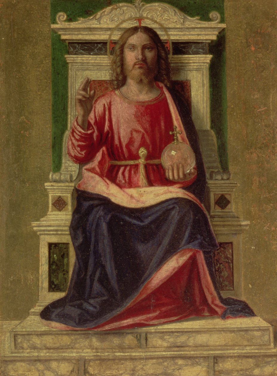 Krisztus trónolt, 1505 körül alkotó: Giovanni Battista Cima da Conegliano
